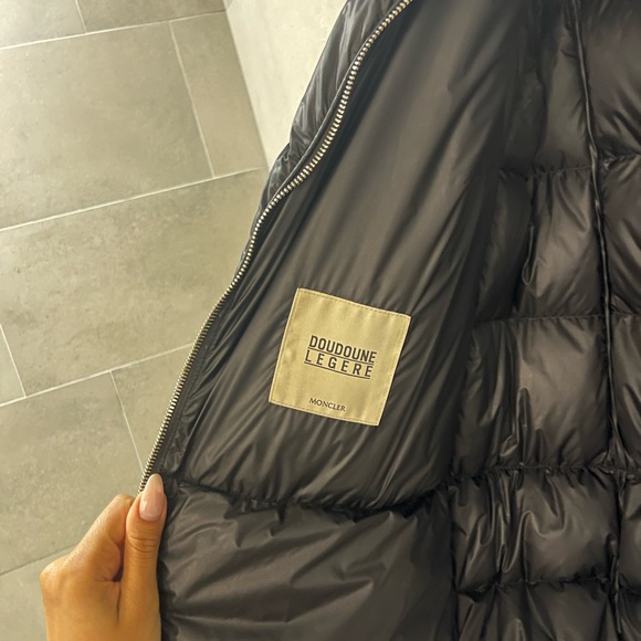 MONCLER Anet Down Puffer Peplum Jacket Coat RARE Black Size 0 fits XS-S - Picture 7 of 11
